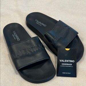 Valentino Black Men's Slide Sandals